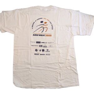 Vintage 2000 Las Vegas AIDS Walk Jerzees T-shirt Mens Large